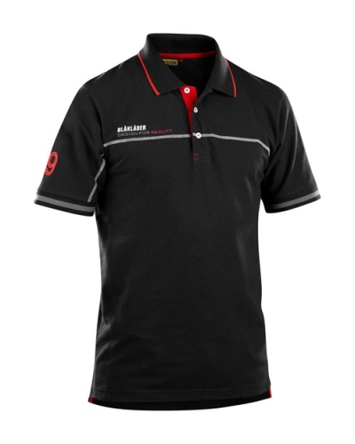 Blåkläder Polo-Shirt Schwarz/Rot S - 4XL