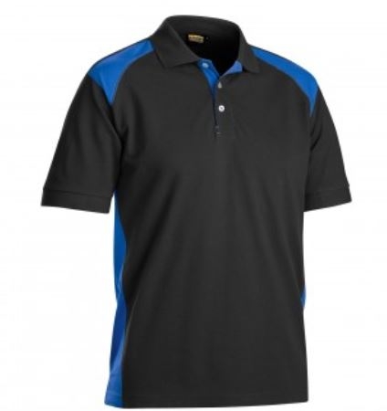 Blaklader Polo-Shirt schwarz/kornblau