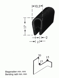 PVC Kantenschutzprofil, schwarz